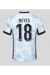 Portugal Ruben Neves #18 Fotballdrakt Borte Klær EM 2024 Korte ermer